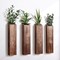 Wood Wall Planter Farmhouse Pocket Wall Vases for Indoor Greenery and Flowers
